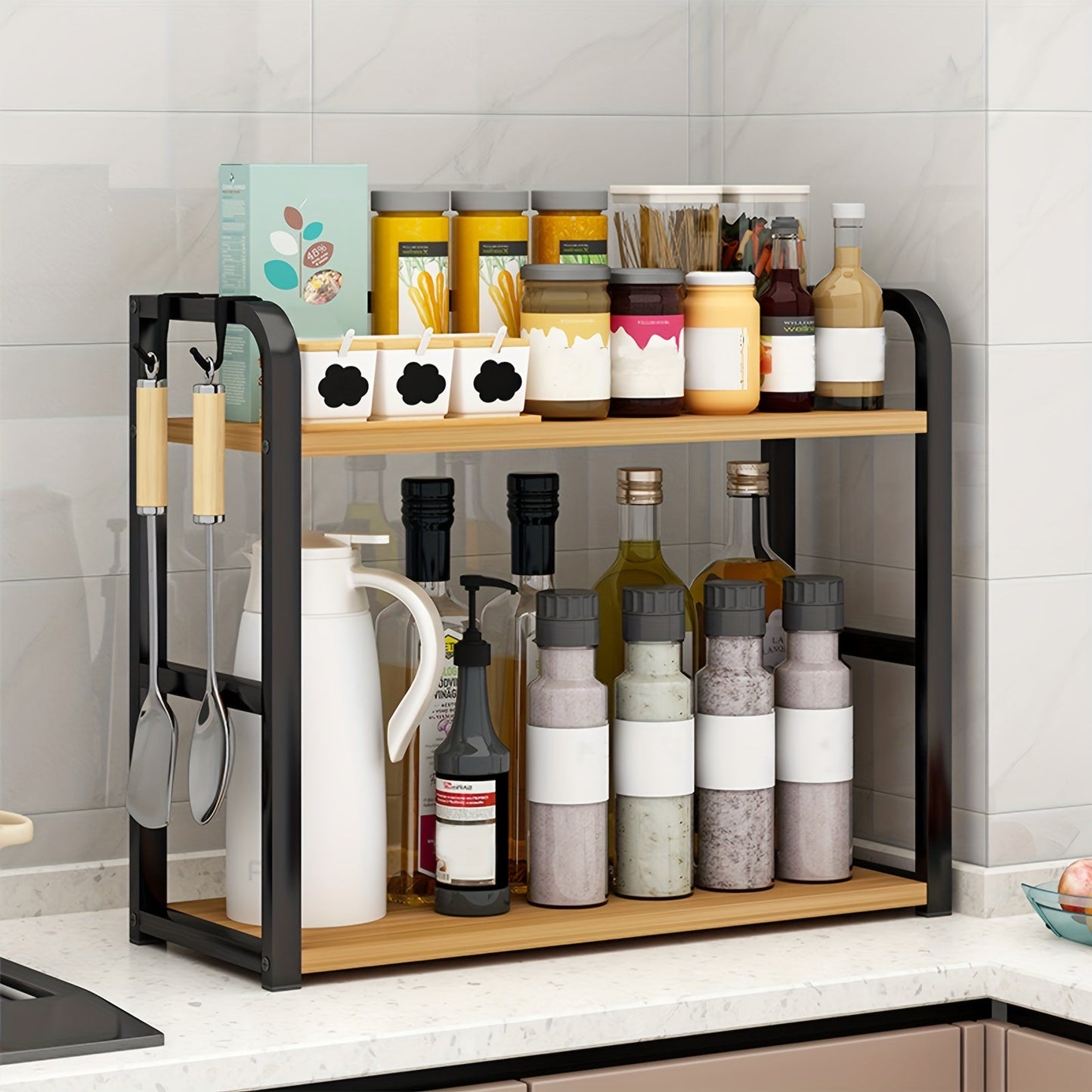 Étagère de Rangement en Acier Inoxydable pour Cuisine - Spicify
