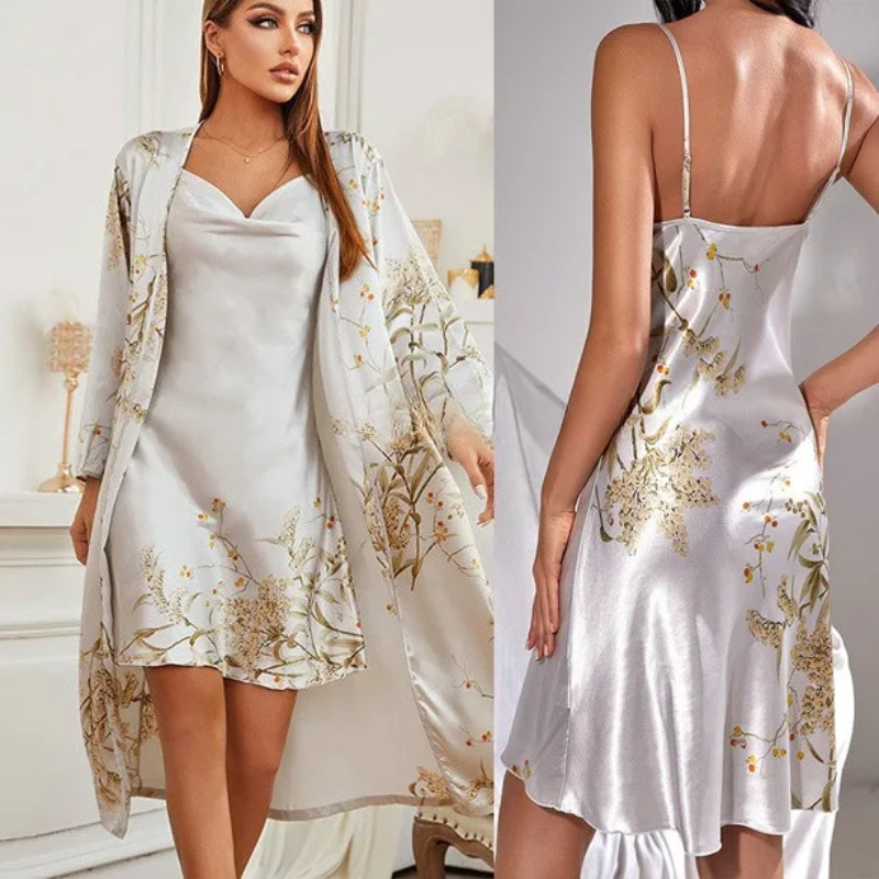 Kimono fleuri pour femme - Nuit d'Été