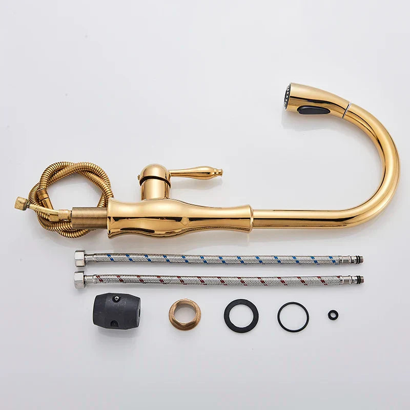 Robinet de Cuisine Doré - GoldFlow™