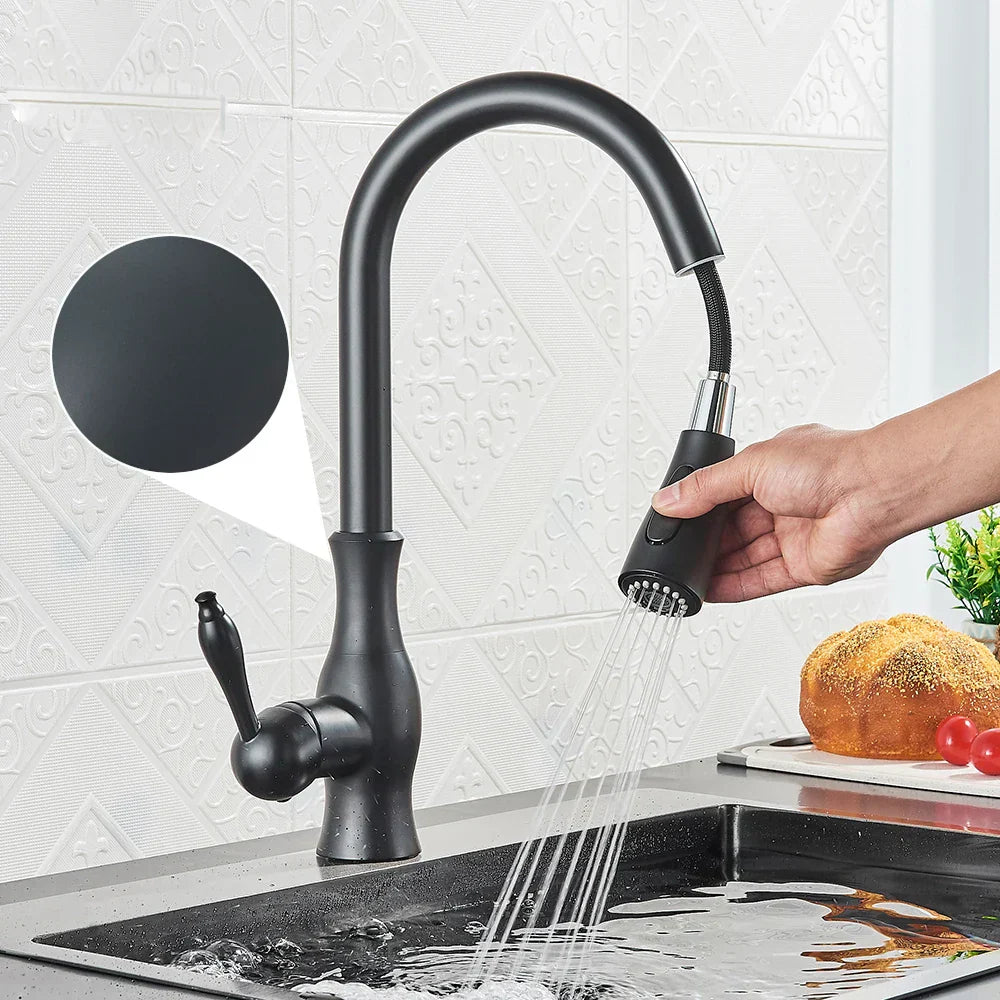 Robinet de Cuisine Doré - GoldFlow™