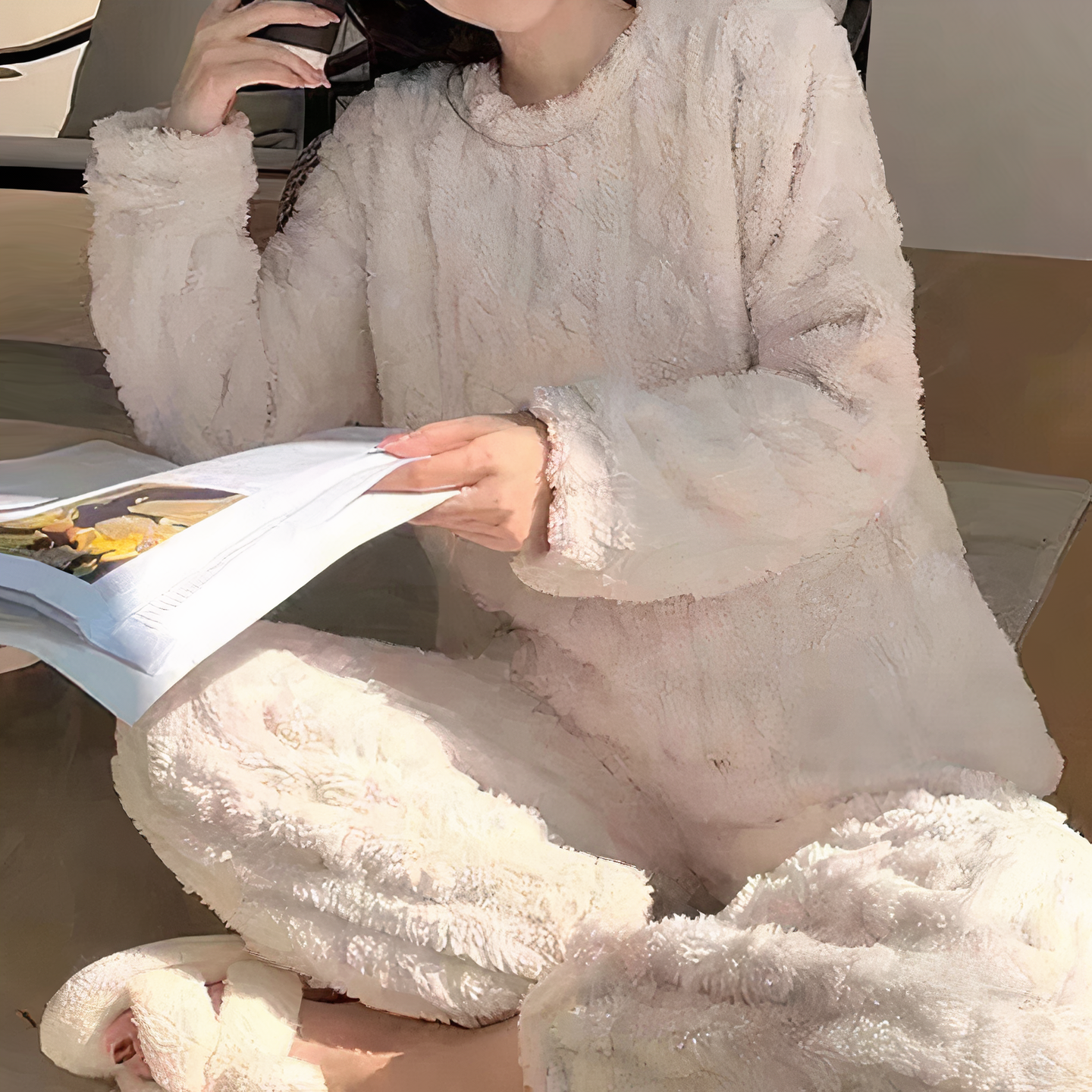 Ensemble pyjama en velours épais - Aurore