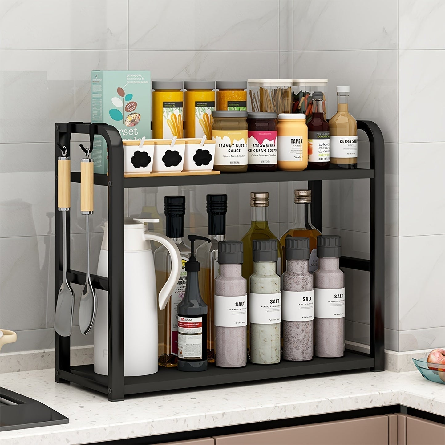 Étagère de Rangement en Acier Inoxydable pour Cuisine - Spicify