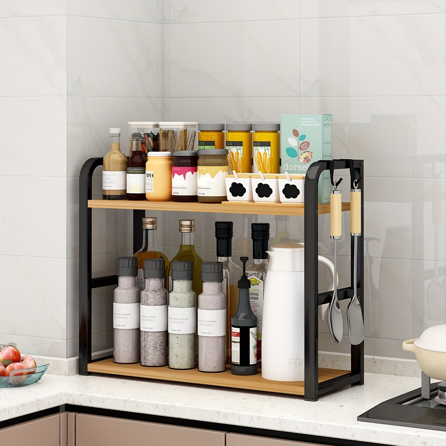 Étagère de Rangement en Acier Inoxydable pour Cuisine - Spicify