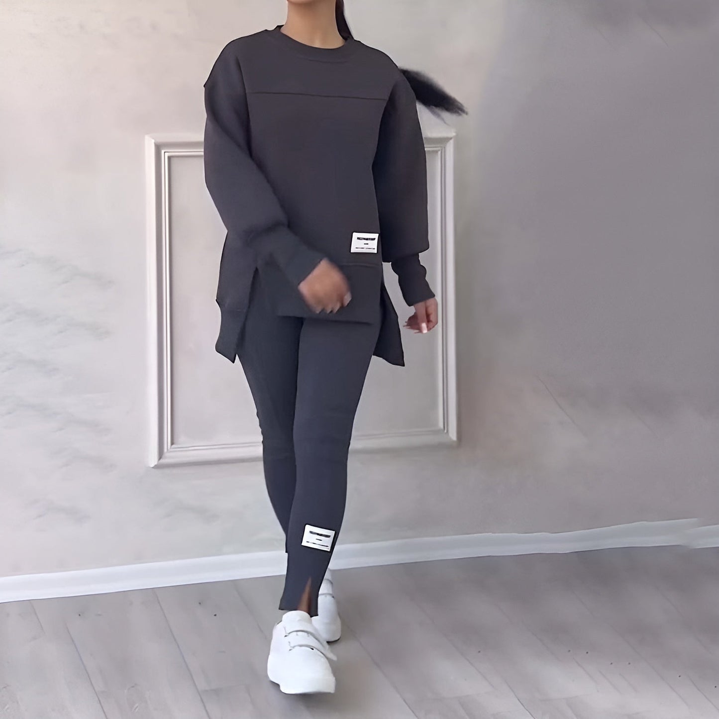 Ensemble sweat-shirt et leggings confortables - Douceur Absolue
