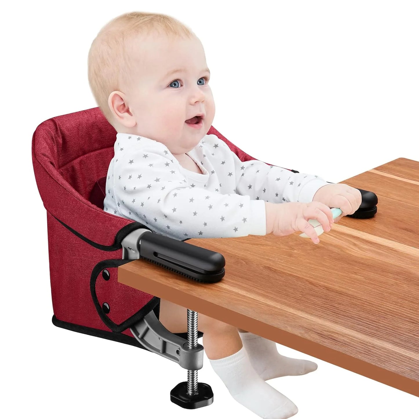 Siège de Table pour Bébé, Portable avec Ceinture de Sécurité et Pliage Facile.