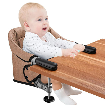 Siège de Table pour Bébé, Portable avec Ceinture de Sécurité et Pliage Facile.