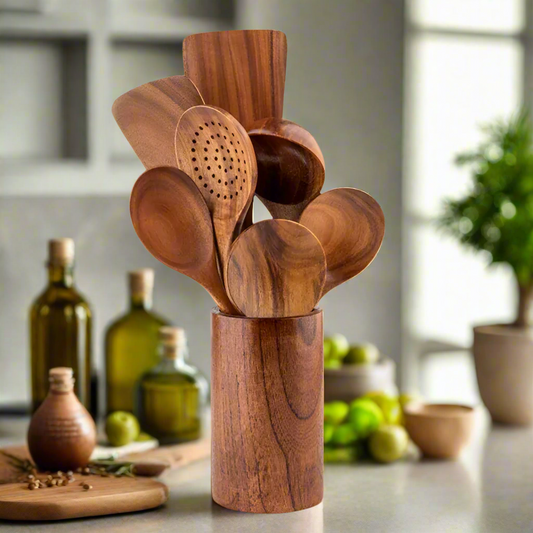 Ensemble d’Ustensiles en Bois