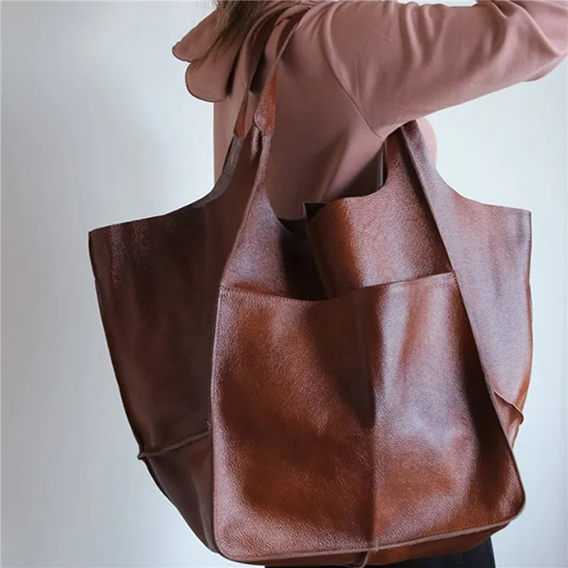 Fourre-Tout Urbain XXL - Cuir Végan Premium et Polyvalence Chic