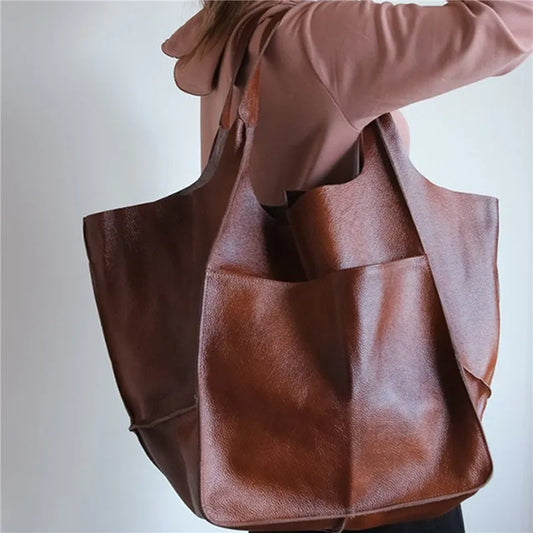 Fourre-Tout Urbain XXL - Cuir Végan Premium et Polyvalence Chic