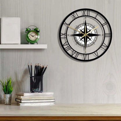 Horloge Murale avec Boussole Nautique - NauticalCompass™