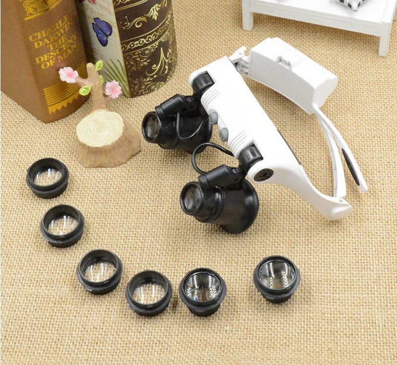 Loupe Serre-Tête à 8 Lentilles avec Lumière LED - PrecisionView