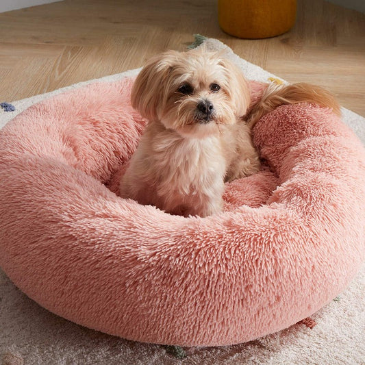 Panier Apaisant en Forme de Donut pour Chiens et Chats-CocoonPaw