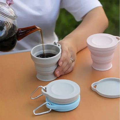 Mini tasse à thé portable en silicone avec couvercle rétractable-NomadCup™