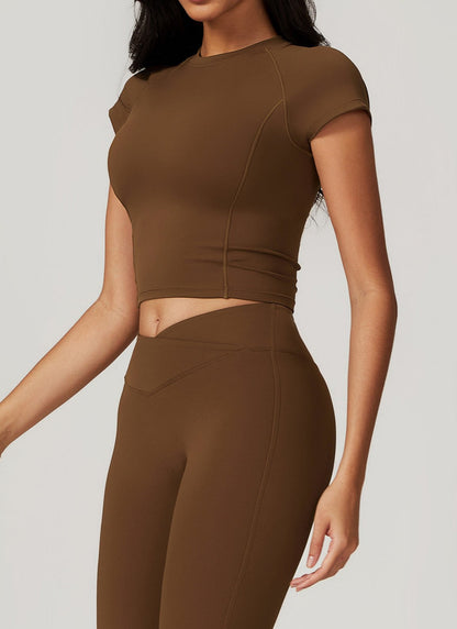 Ensemble deux pièces haut court et pantalon évasé leggings - Pastel Rêveur