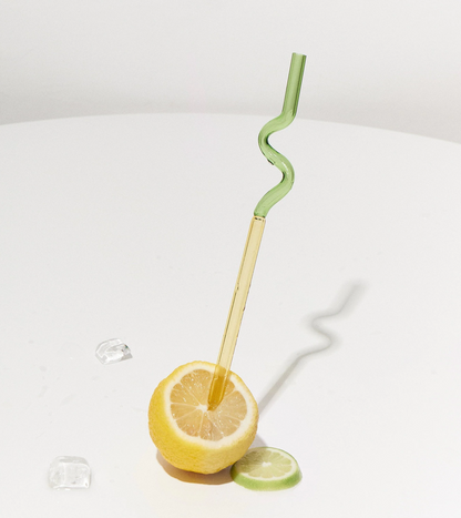 Pailles en verre colorées et torsadées-TwistSip™
