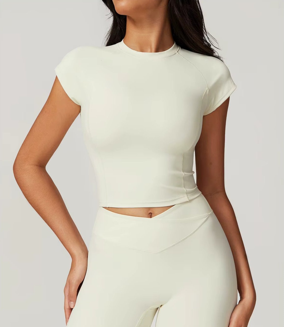 Ensemble deux pièces haut court et pantalon évasé leggings - Pastel Rêveur