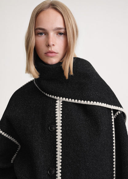 Veste Chaude Écharpe Intégrée – Luna