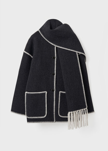 Veste Chaude Écharpe Intégrée – Luna