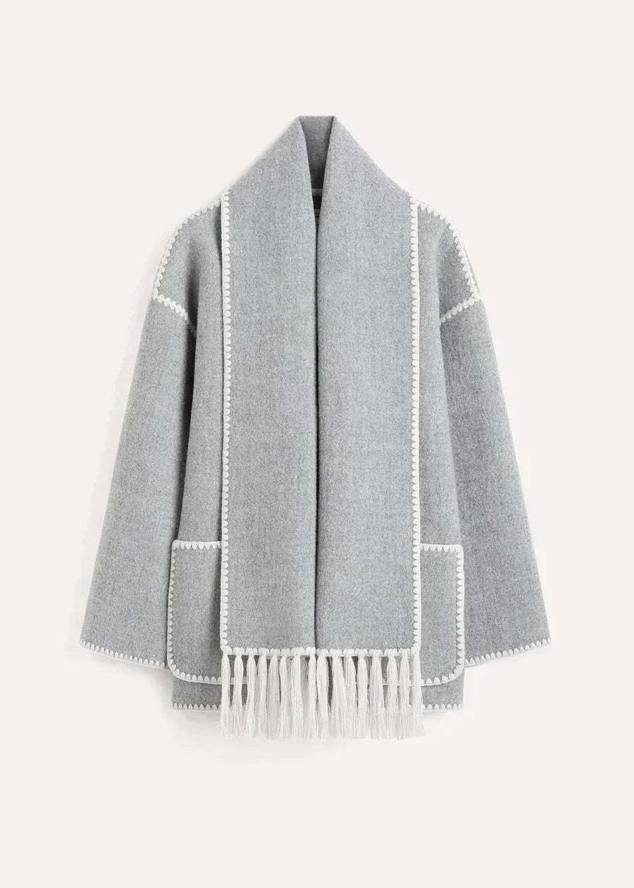 Veste Chaude Écharpe Intégrée – Luna