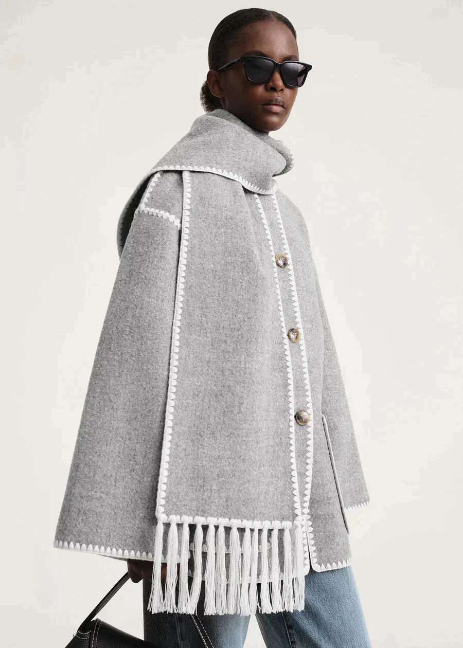 Veste Chaude Écharpe Intégrée – Luna