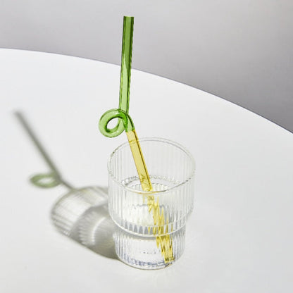 Pailles en verre colorées et torsadées-TwistSip™