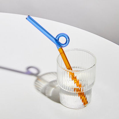 Pailles en verre colorées et torsadées-TwistSip™
