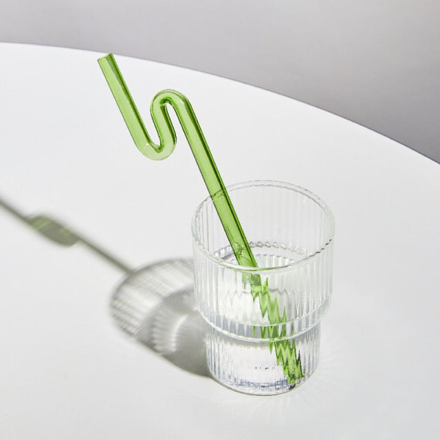 Pailles en verre colorées et torsadées-TwistSip™