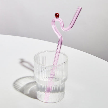 Pailles en verre colorées et torsadées-TwistSip™