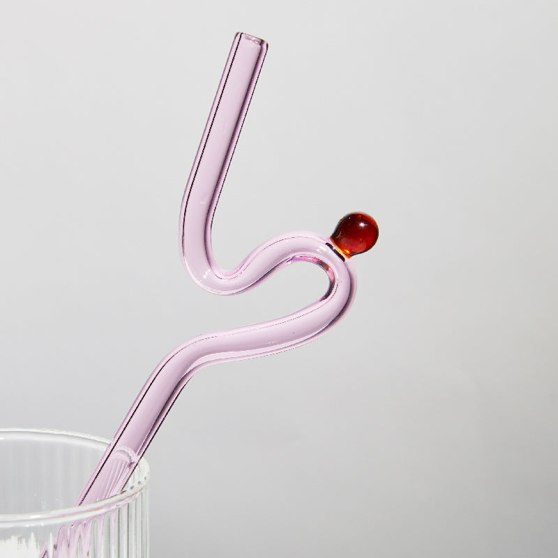 Pailles en verre colorées et torsadées-TwistSip™