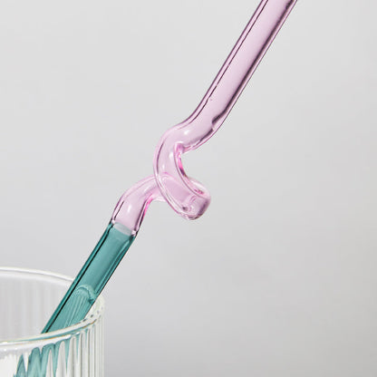 Pailles en verre colorées et torsadées-TwistSip™